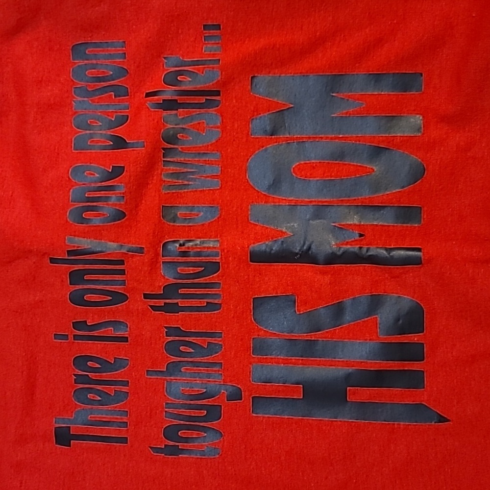 Red t shirt for mom of a wrestler